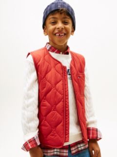Essential Lightweight Quilted Gilet — Red 1