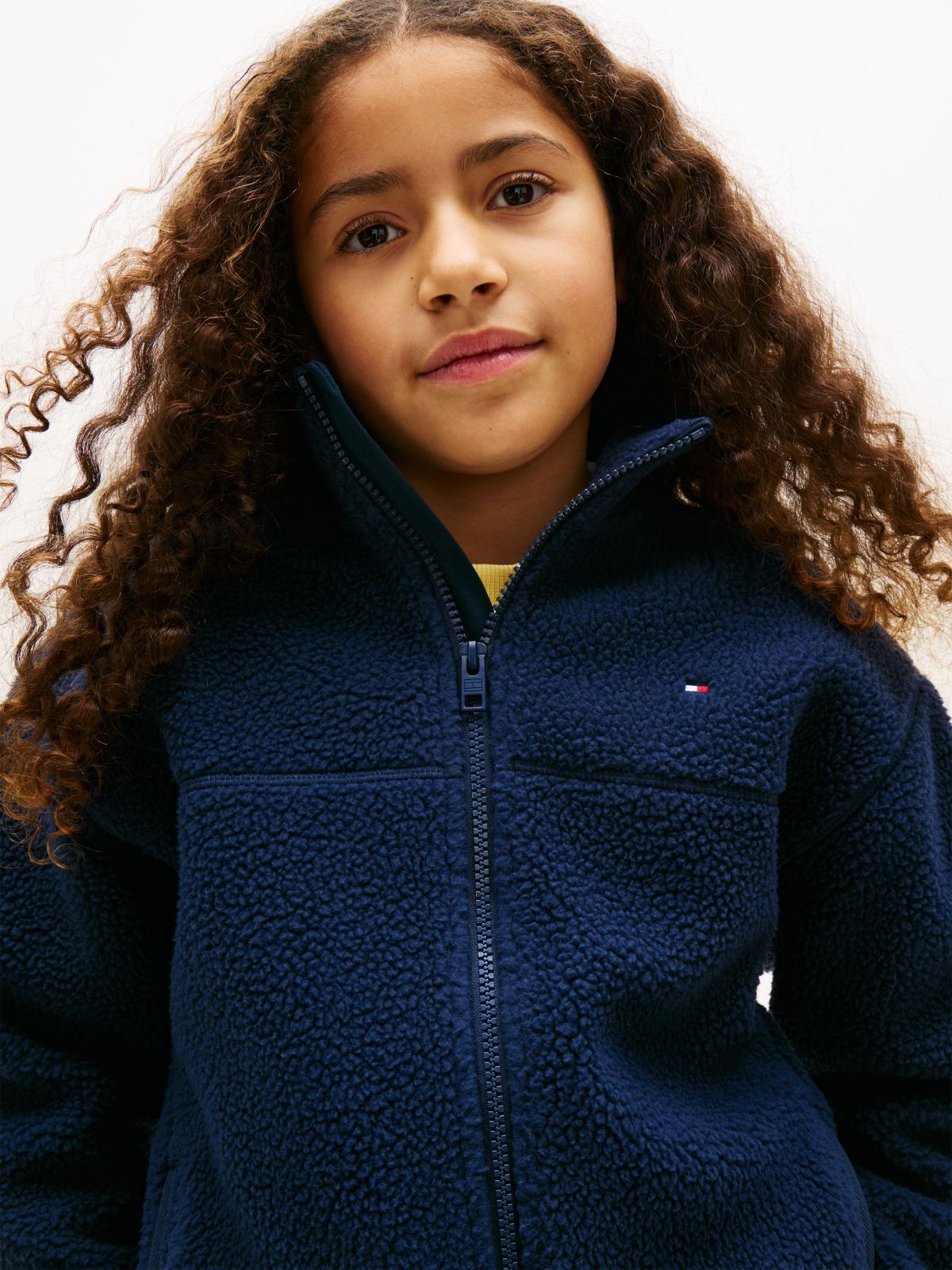 Essential Polar Fleece Zip-Thru Sweatshirt — Blue