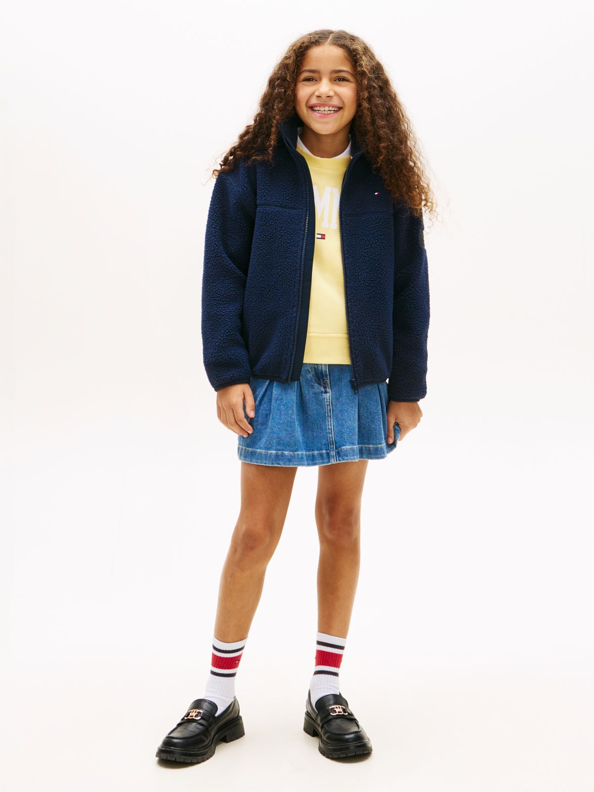 Essential Polar Fleece Zip-Thru Sweatshirt — Blue