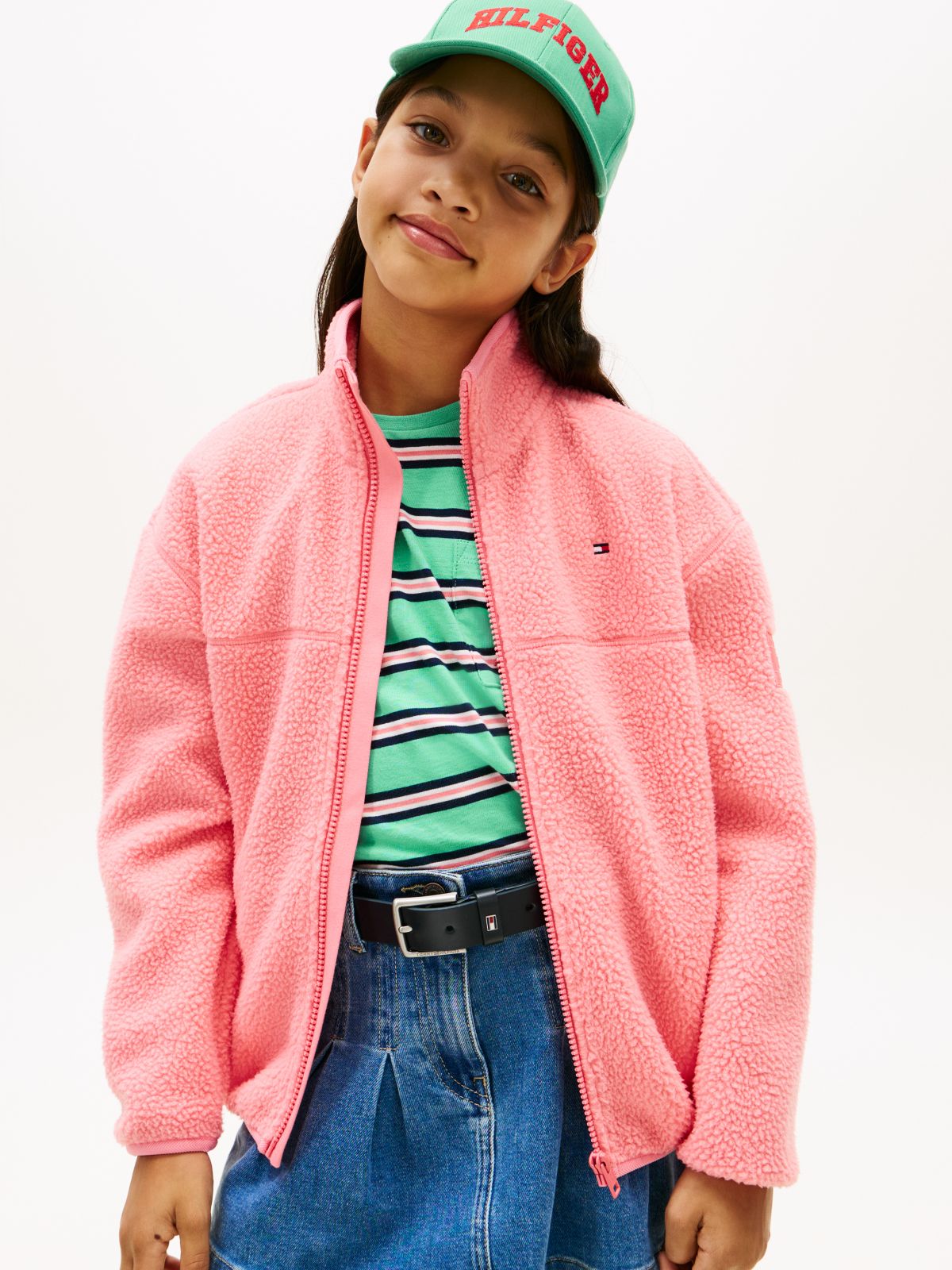 Essential Polar Fleece Zip-Thru Sweatshirt — Pink