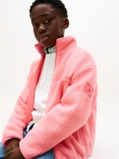 Essential Polar Fleece Zip-Thru Sweatshirt — Pink 3