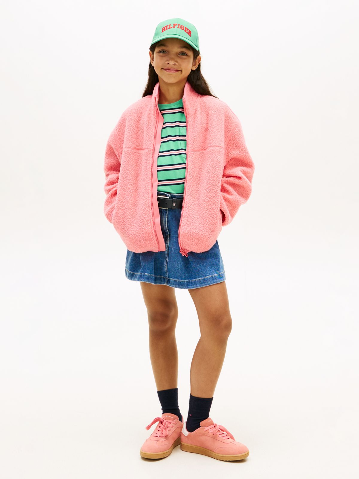 Essential Polar Fleece Zip-Thru Sweatshirt — Pink