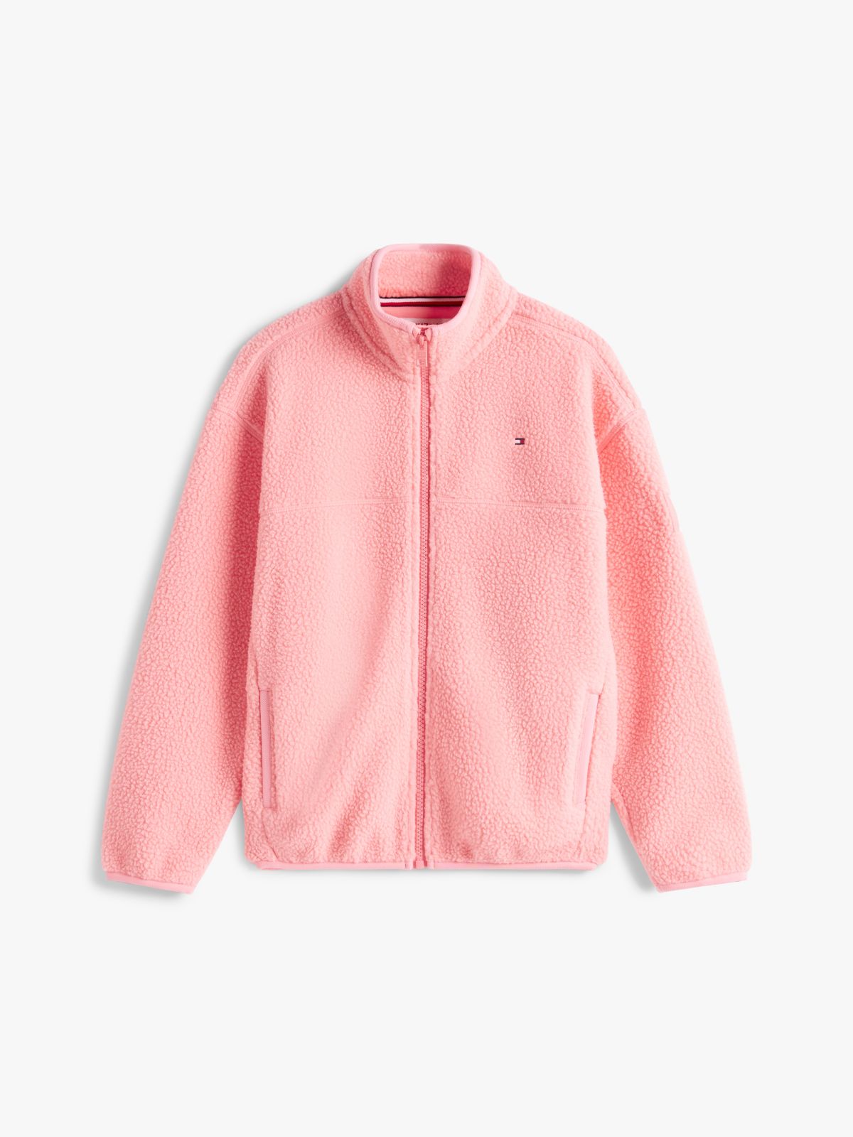 Essential Polar Fleece Zip-Thru Sweatshirt — Pink