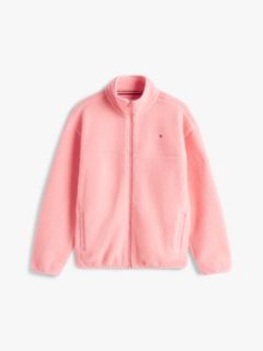 Essential Polar Fleece Zip-Thru Sweatshirt — Pink 10