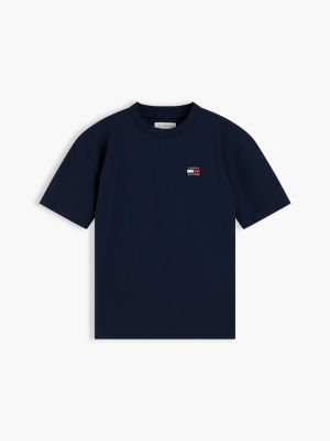 blue flag logo jersey t-shirt for kids gender inclusive tommy hilfiger