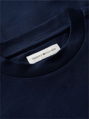 blue flag logo jersey t-shirt for kids gender inclusive tommy hilfiger