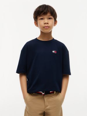 camiseta de punto con logo blue de diseño inclusivo infantil tommy hilfiger