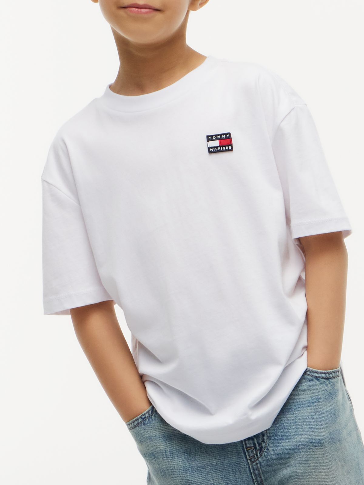 Flag Logo Jersey T-Shirt — White