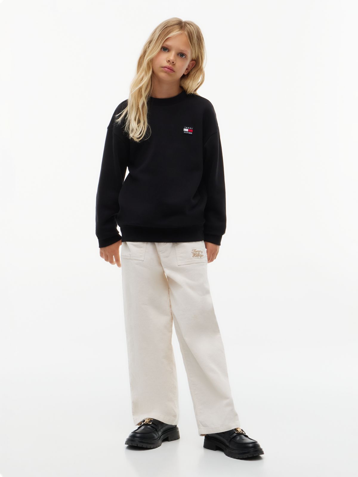 Flag Logo Terry Sweatshirt — Black