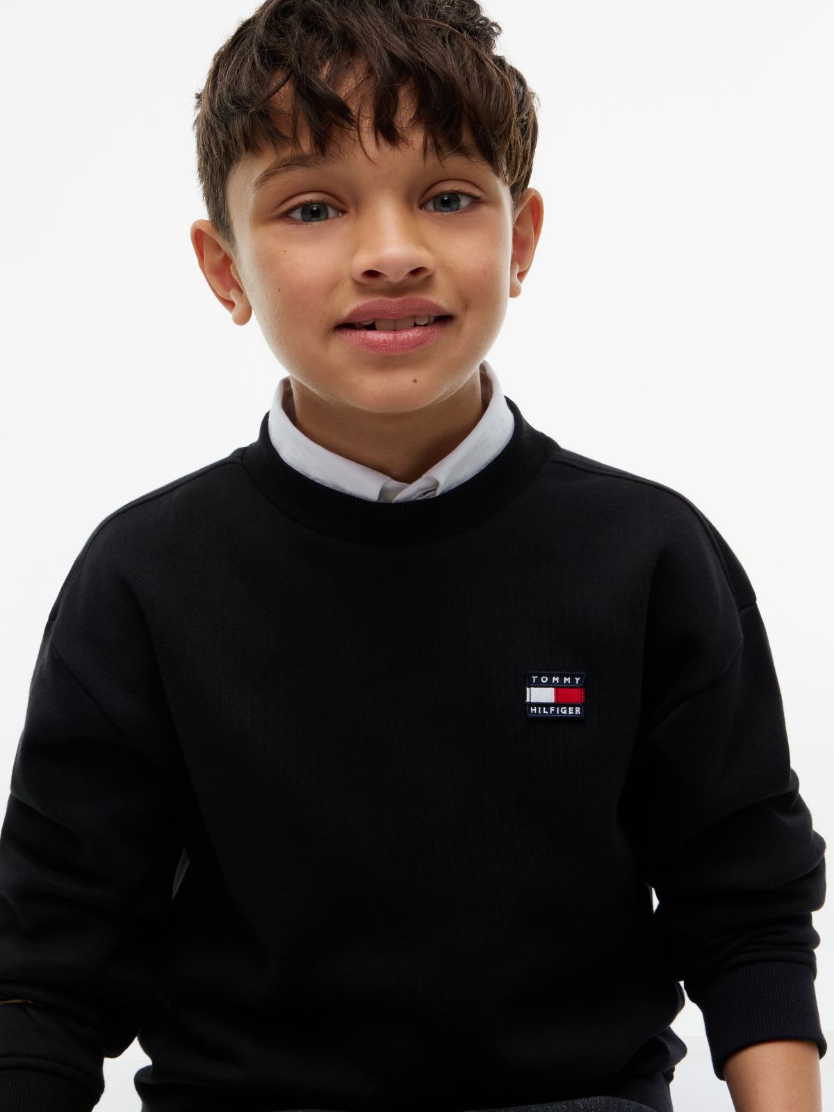 Flag Logo Terry Sweatshirt — Black