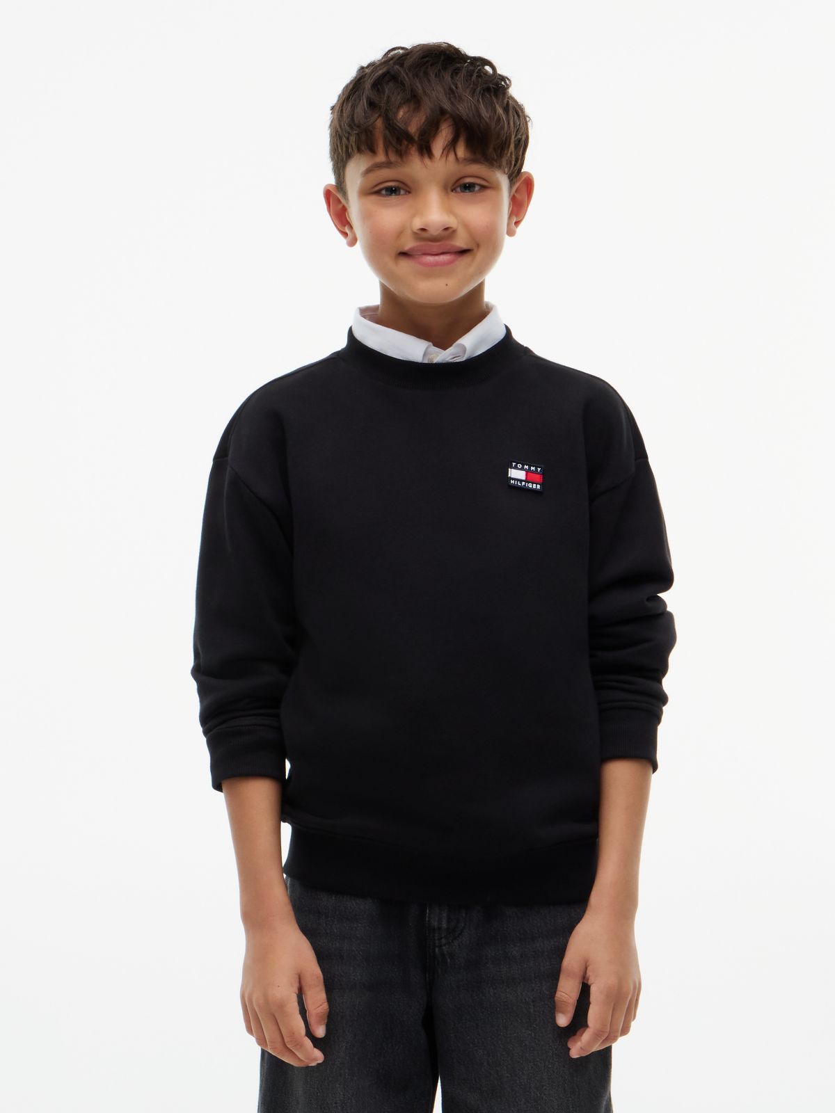 Flag Logo Terry Sweatshirt — Black