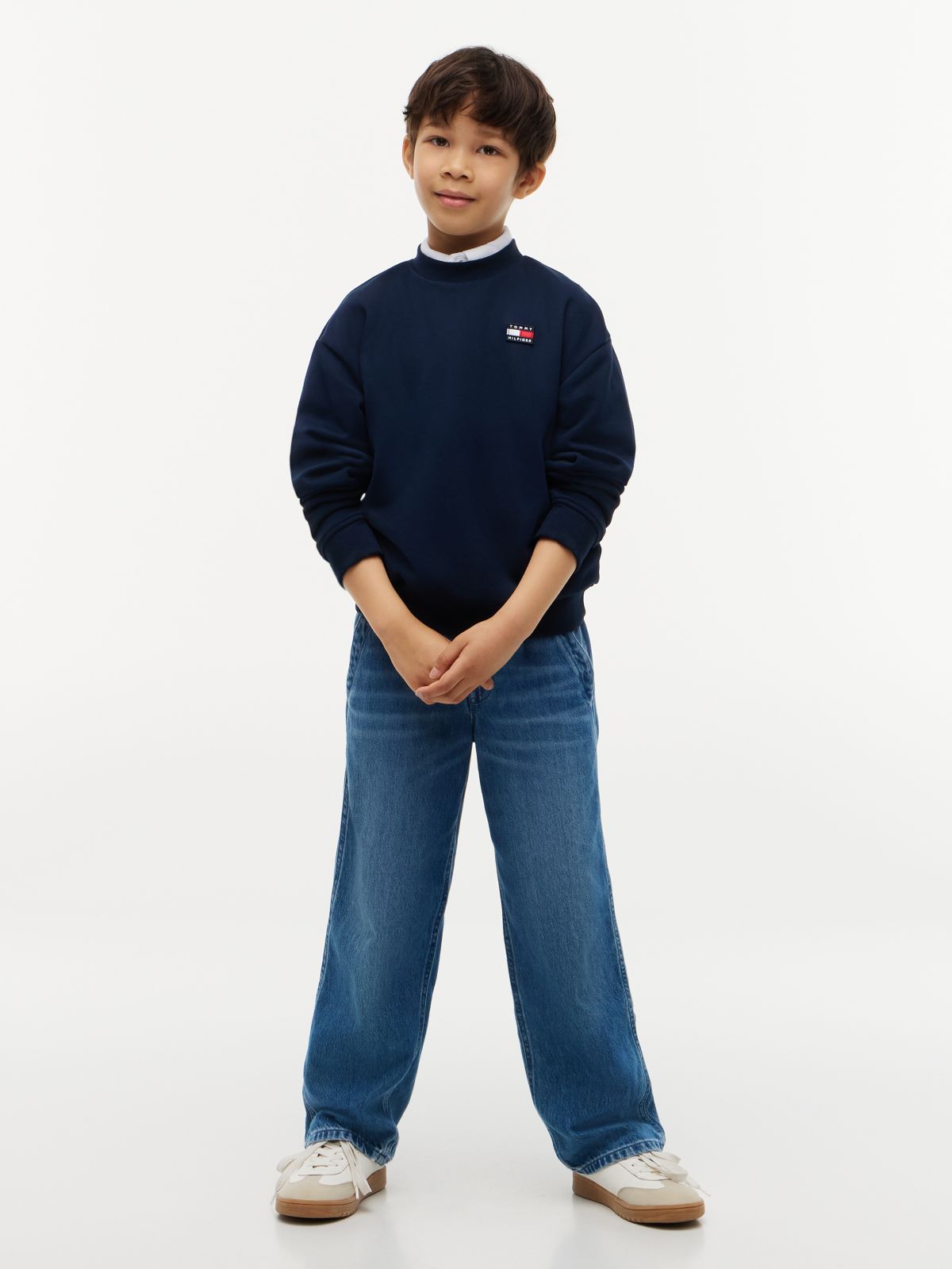 Flag Logo Terry Sweatshirt — Blue
