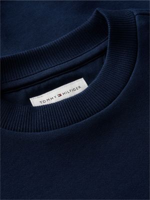 sweat en tissu éponge à logo drapeau bleu pour enfants genre inclusif tommy hilfiger