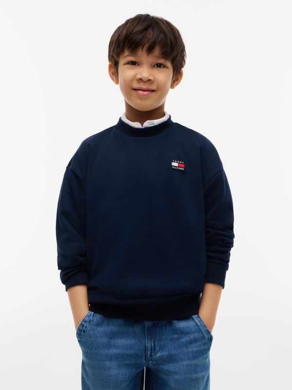 Flag Logo Terry Sweatshirt — Blue