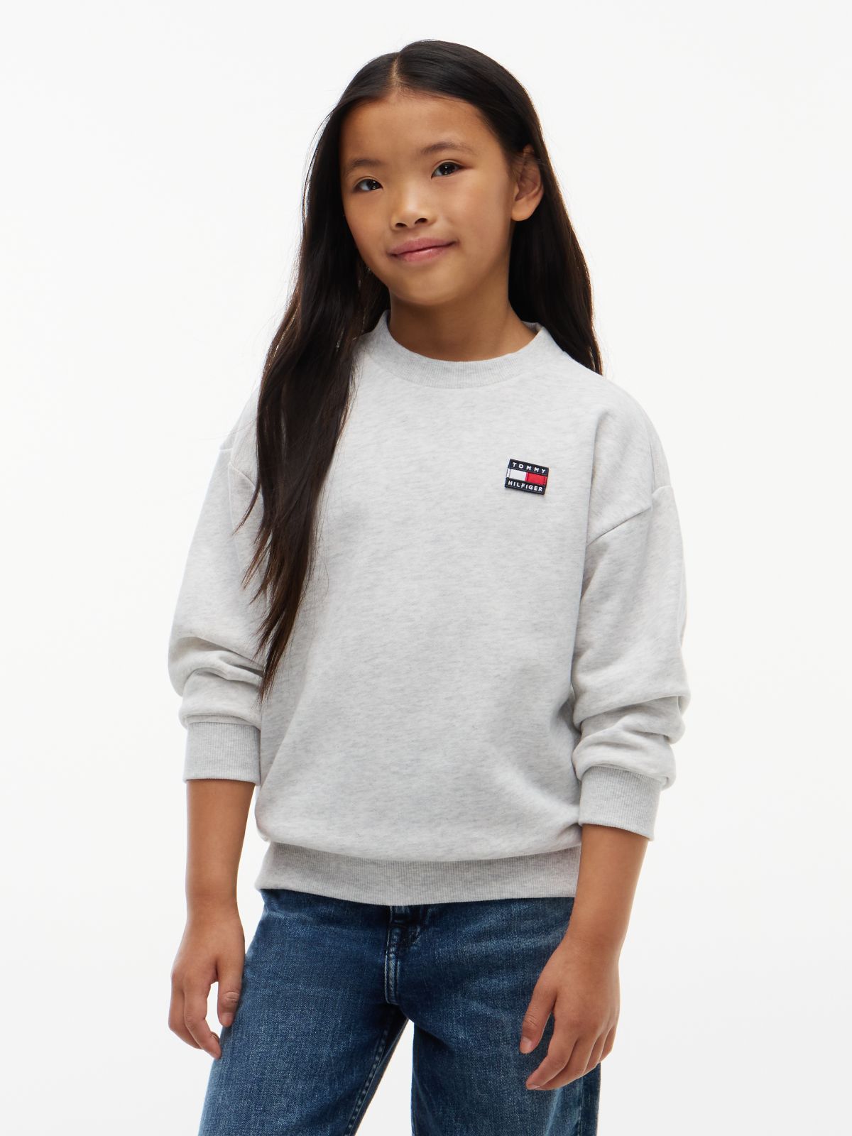 Flag Logo Terry Sweatshirt — Grey
