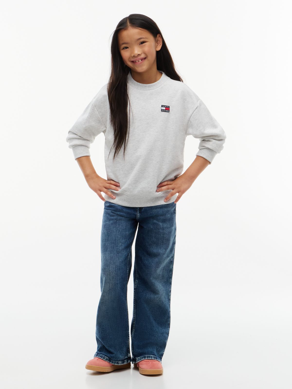 Flag Logo Terry Sweatshirt — Grey