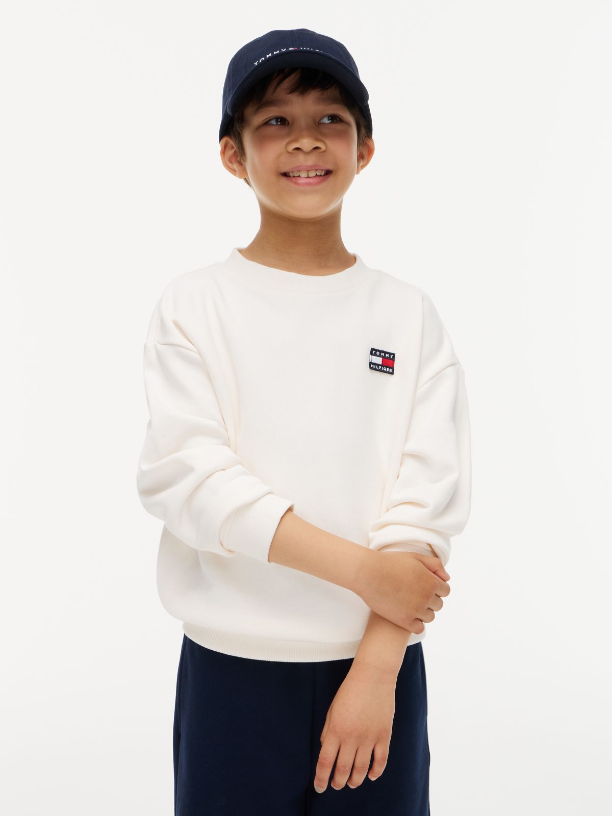 Flag Logo Terry Sweatshirt — White
