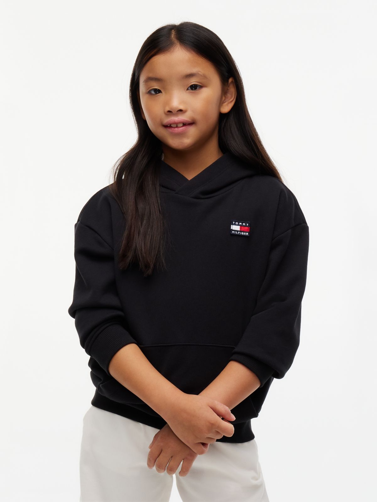 Flag Logo Terry Hoody — Black