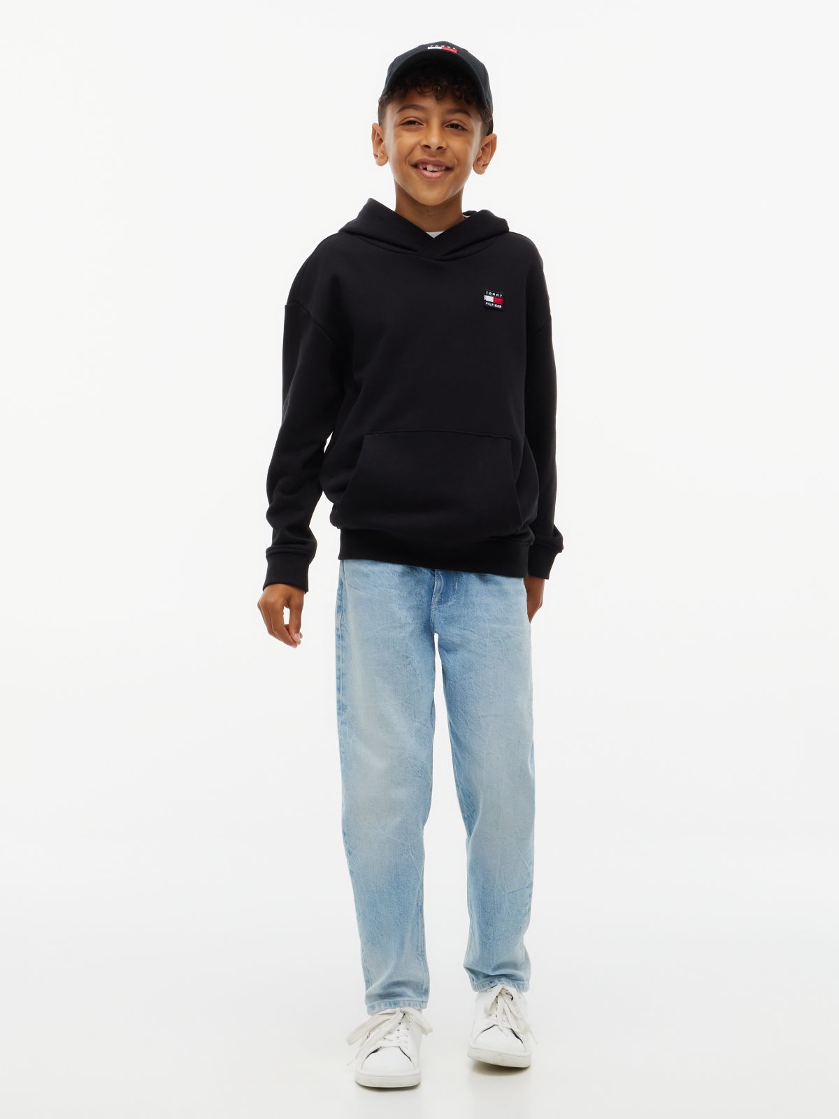 Flag Logo Terry Hoody — Black
