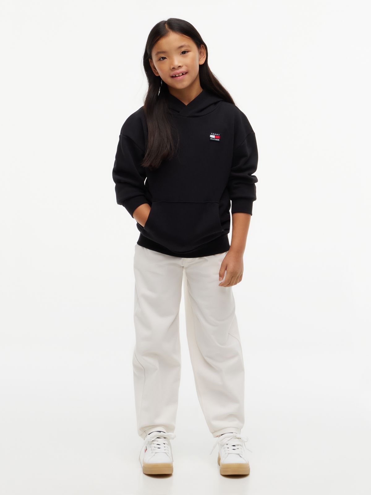 Flag Logo Terry Hoody — Black