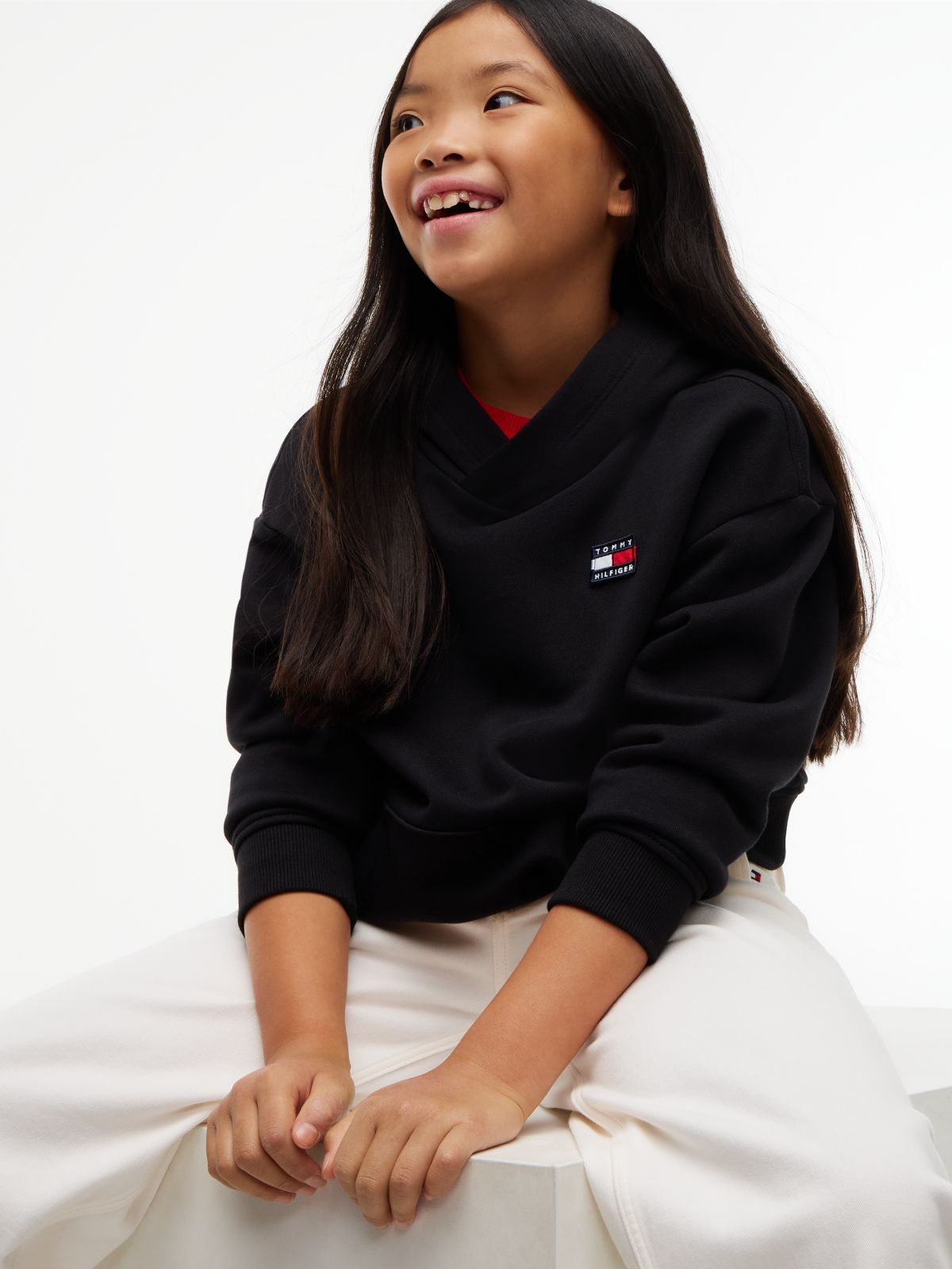 Flag Logo Terry Hoody — Black