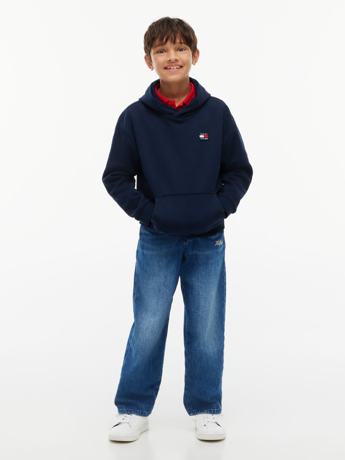 Flag Logo Terry Hoody — Blue
