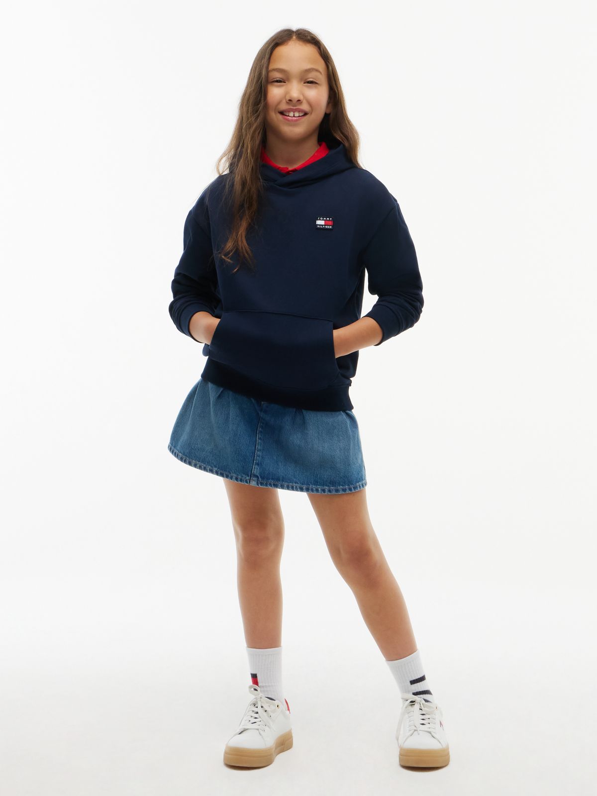 Flag Logo Terry Hoody — Blue