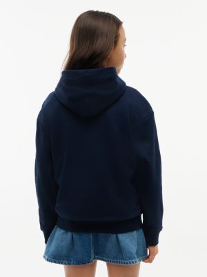 blue flag logo terry hoody for kids gender inclusive tommy hilfiger