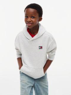 Flag Logo Terry Hoody — Grey 1