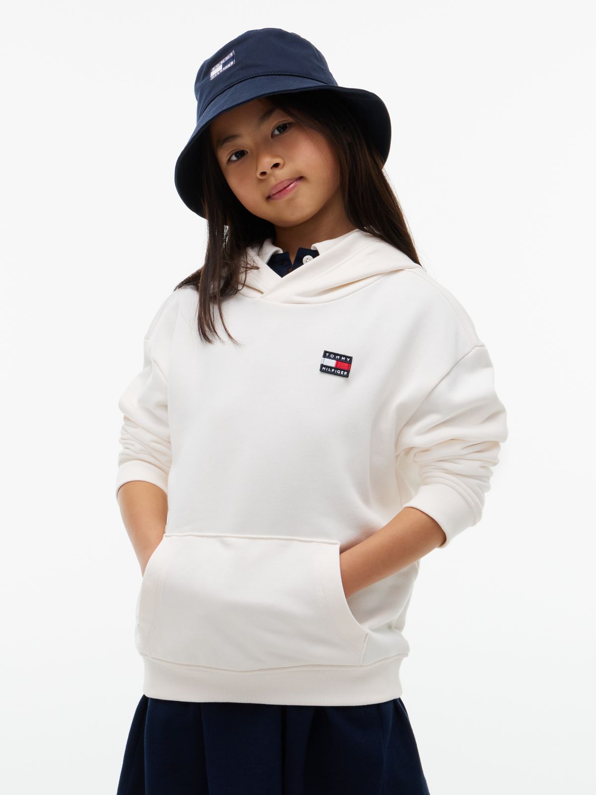 Flag Logo Terry Hoody — White