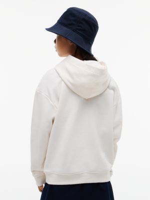 white flag logo terry hoody for kids gender inclusive tommy hilfiger