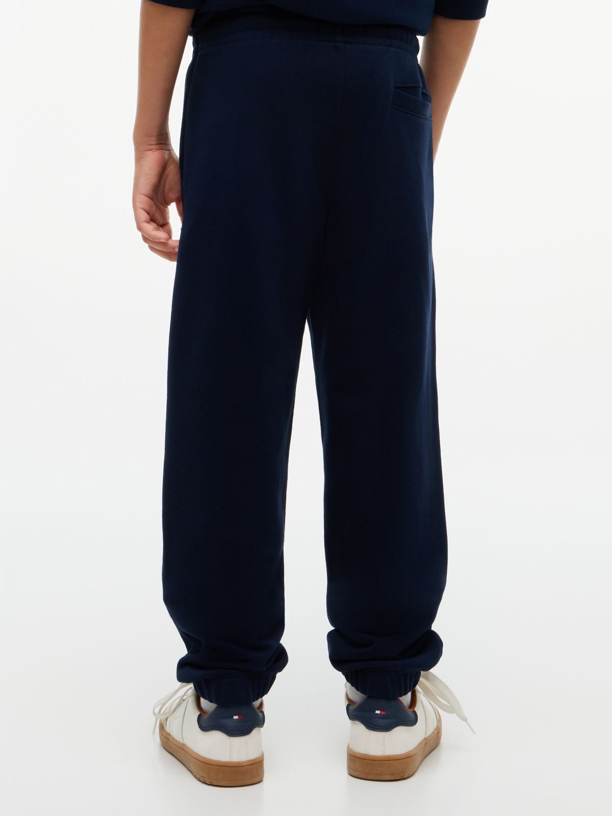 Flag Logo Terry Cuffed Joggers — Blue