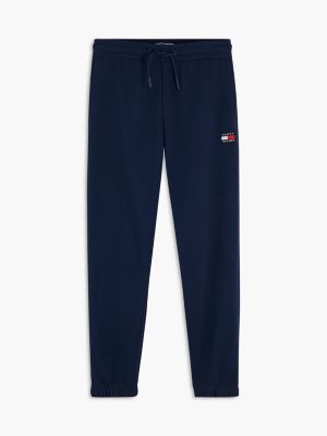 blue flag logo terry cuffed joggers for kids gender inclusive tommy hilfiger