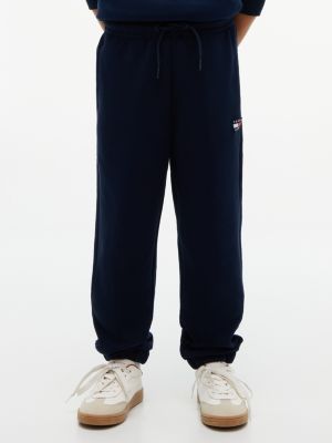 joggers de felpa con bajo elástico y logo blue de diseño inclusivo infantil tommy hilfiger