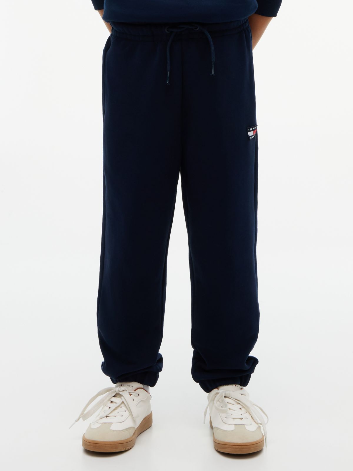 Flag Logo Terry Cuffed Joggers — Blue