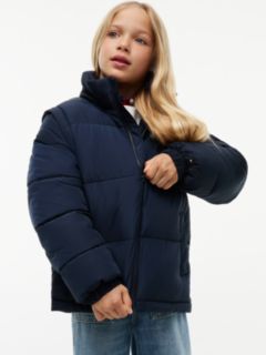 Heritage Ripstop Removeable Sleeve Puffer Jacket — Blue 3