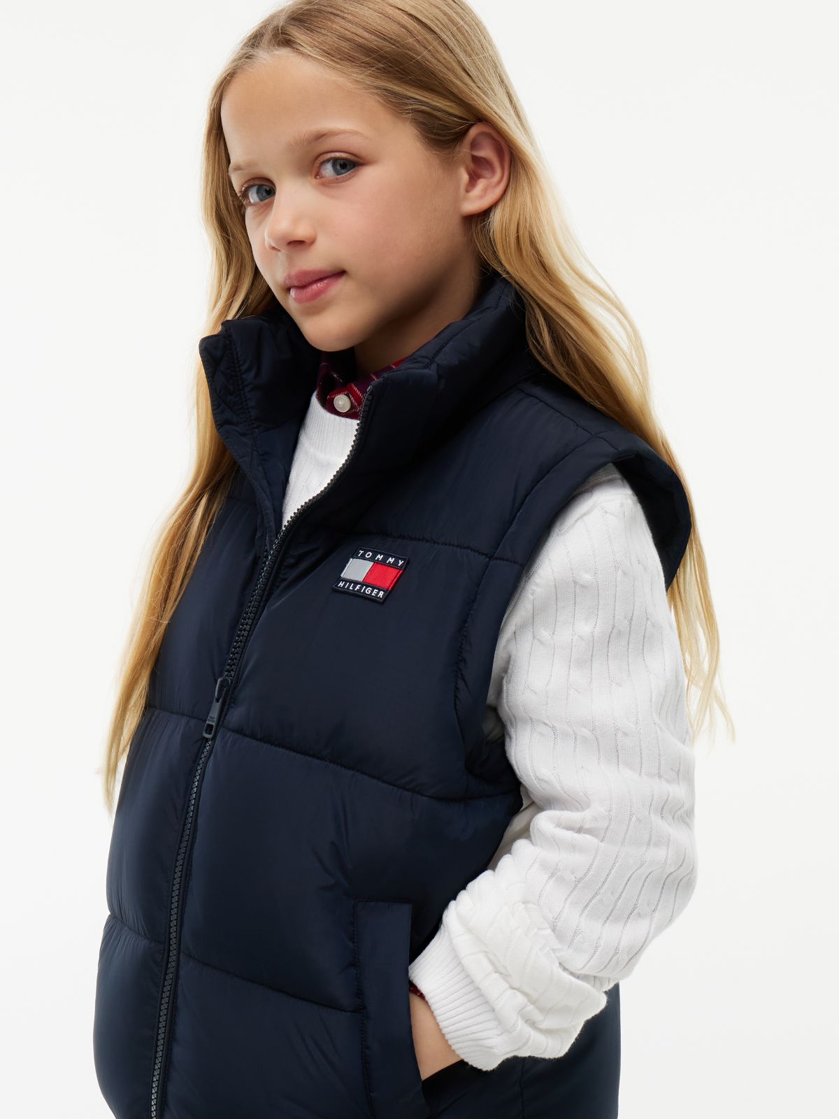 Heritage Ripstop Removeable Sleeve Puffer Jacket — Blue
