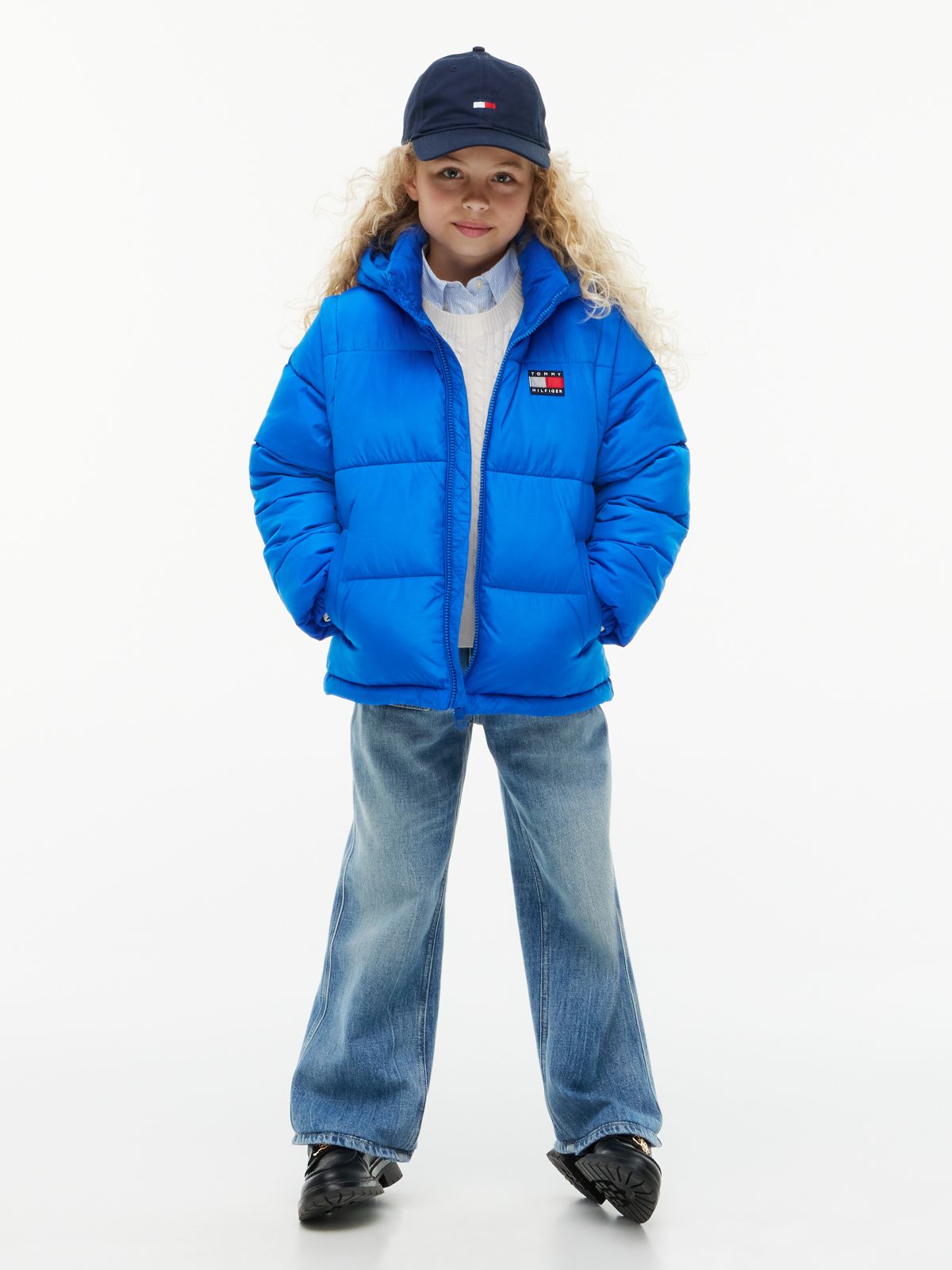 Heritage Ripstop Removeable Sleeve Puffer Jacket — Blue