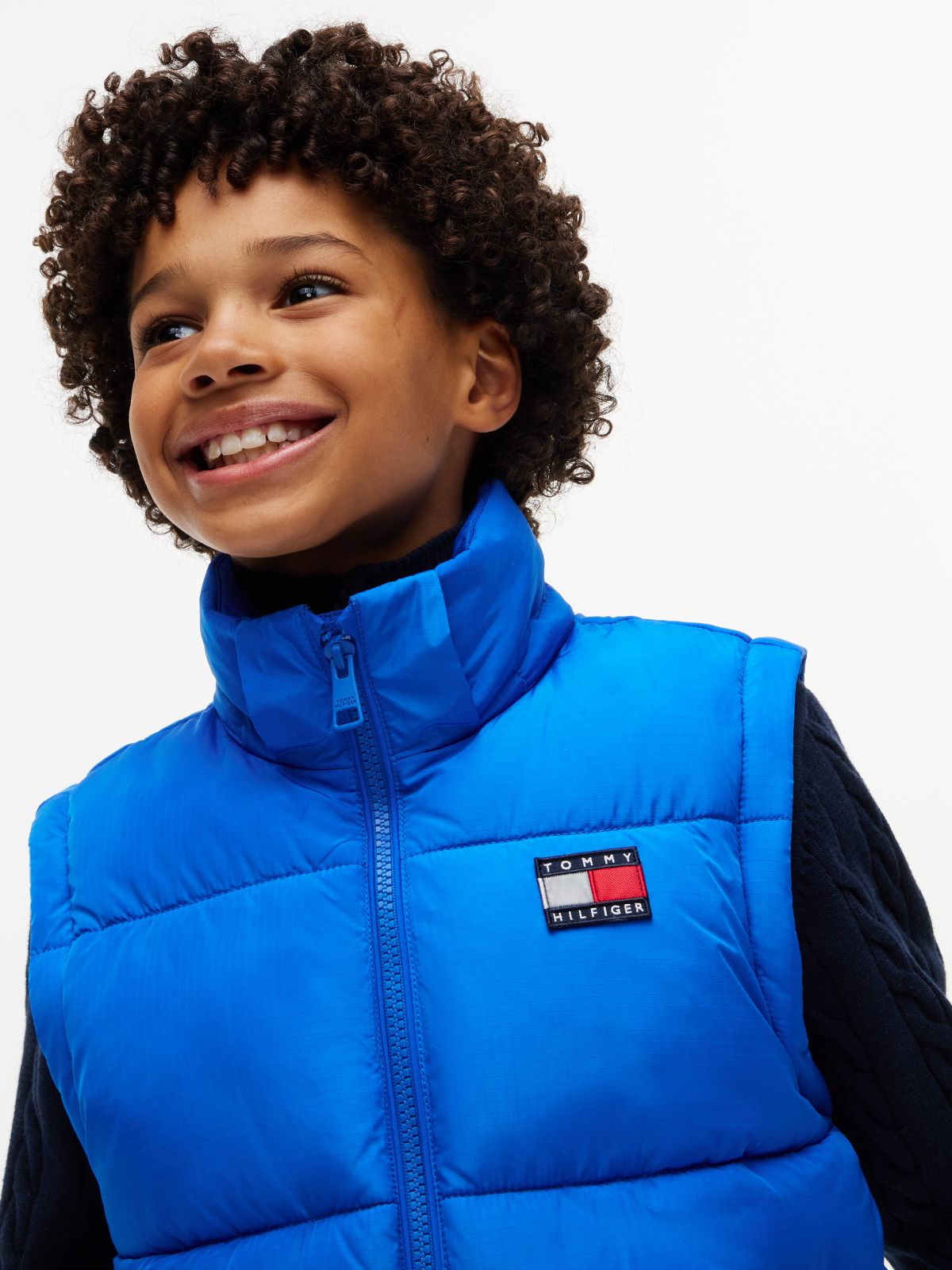 Heritage Ripstop Removeable Sleeve Puffer Jacket — Blue