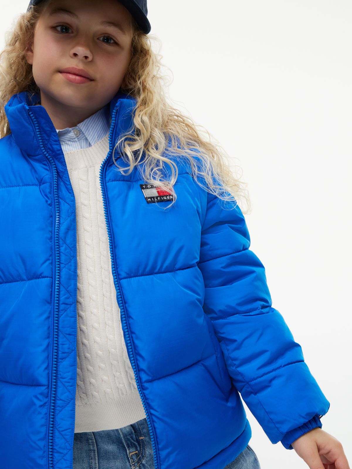 Heritage Ripstop Removeable Sleeve Puffer Jacket — Blue