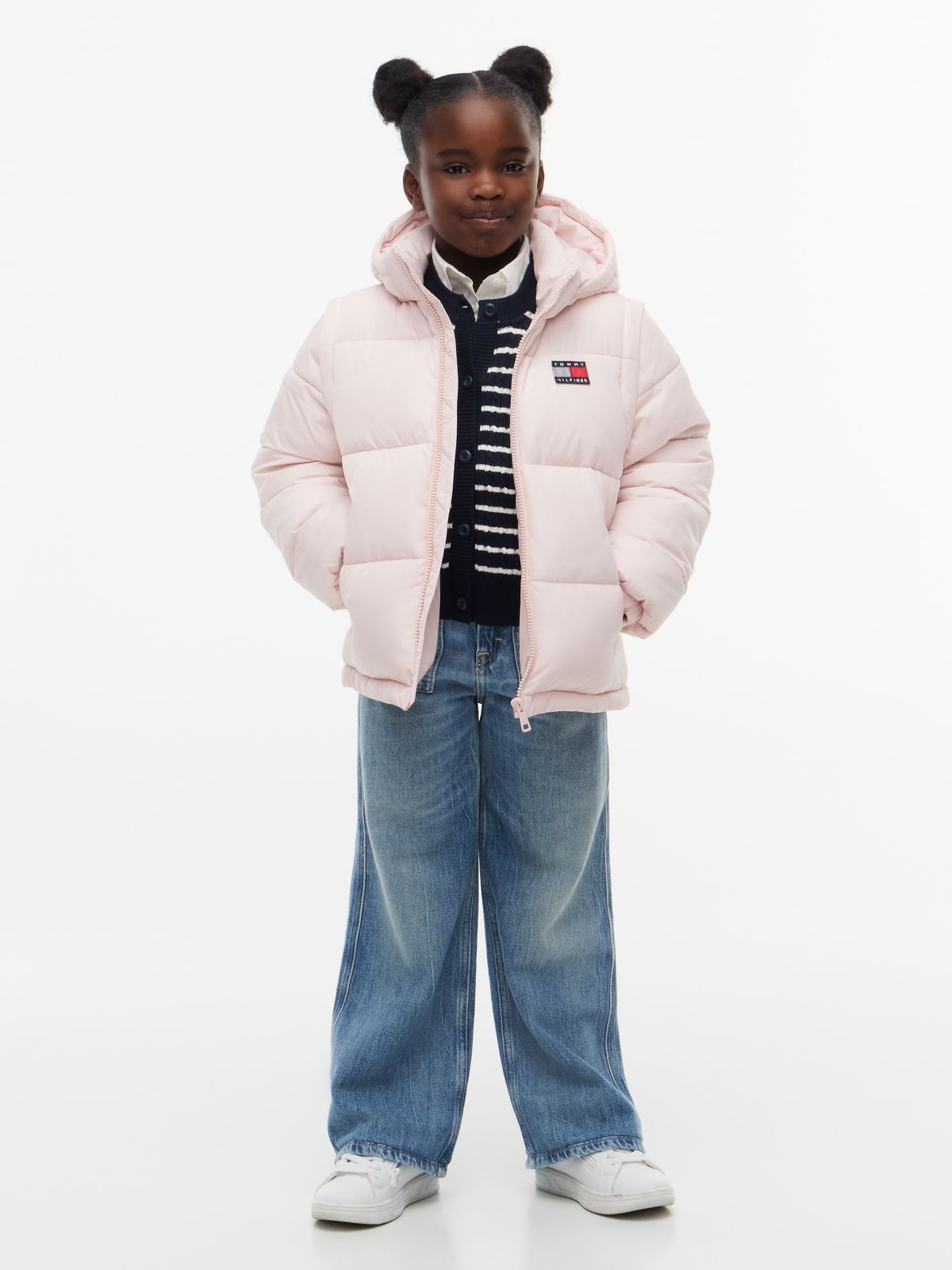 Heritage Ripstop Removeable Sleeve Puffer Jacket — Pink