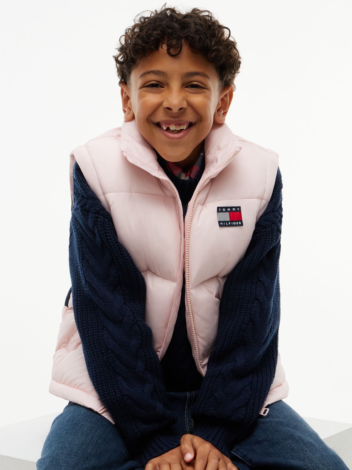 Heritage Ripstop Removeable Sleeve Puffer Jacket — Pink