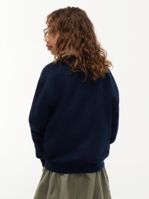 blue peanuts® flag graphic embroidery relaxed jumper for kids gender inclusive tommy hilfiger