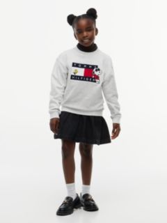 Peanuts® Flag Graphic Embroidery Relaxed Jumper — Grey 4