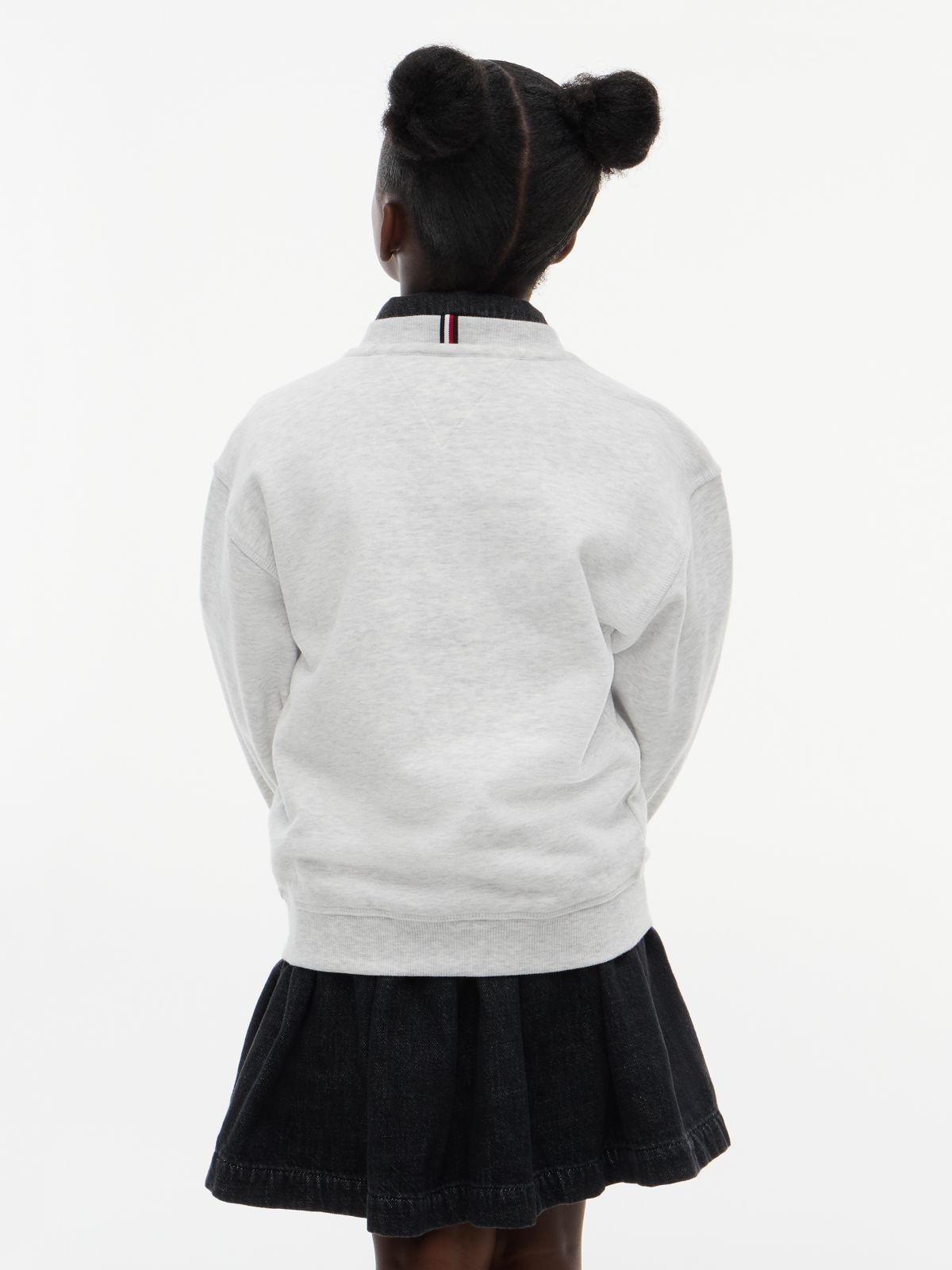 Peanuts® Flag Graphic Embroidery Relaxed Jumper — Grey