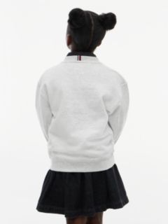 Peanuts® Flag Graphic Embroidery Relaxed Jumper — Grey 8