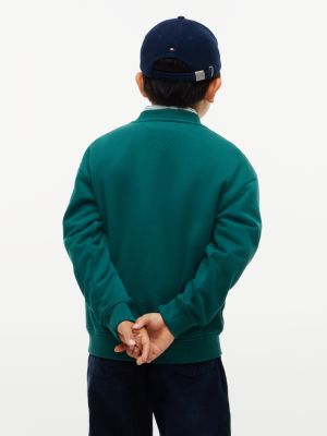 green flag logo relaxed crew neck sweatshirt for kids gender inclusive tommy hilfiger
