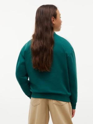 green flag logo relaxed crew neck sweatshirt for kids gender inclusive tommy hilfiger