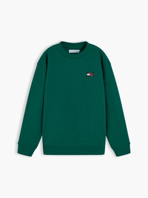 green flag logo relaxed crew neck sweatshirt for kids gender inclusive tommy hilfiger