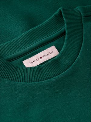 green flag logo relaxed crew neck sweatshirt for kids gender inclusive tommy hilfiger